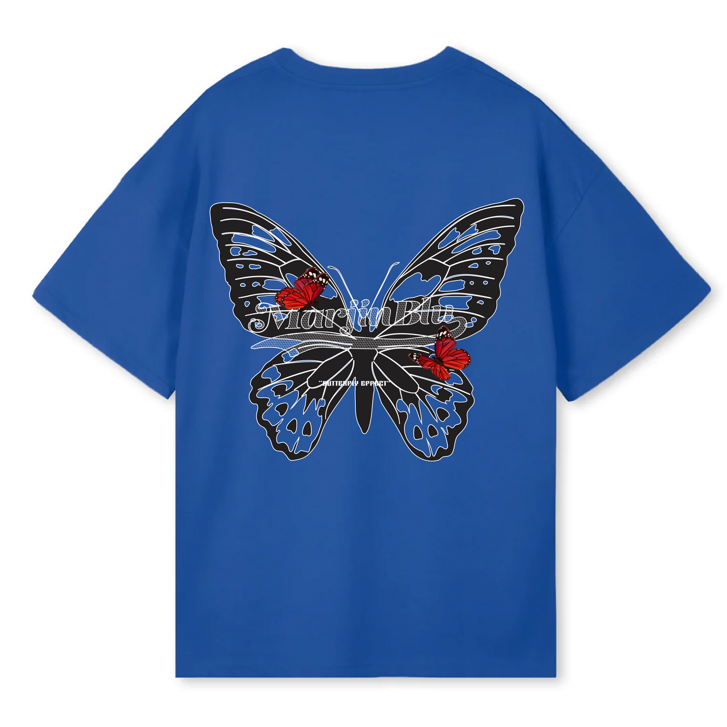 Butterfly effect' T shirt - Blue